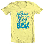 Saved by the Bell T-shirt retro 80s TV show 100% cotton yellow tee NBC780