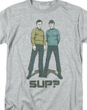 Star Trek t-shirt SUP? Kirk and Spock anime sci-fi graphic tee throwback design tshirts for sale
