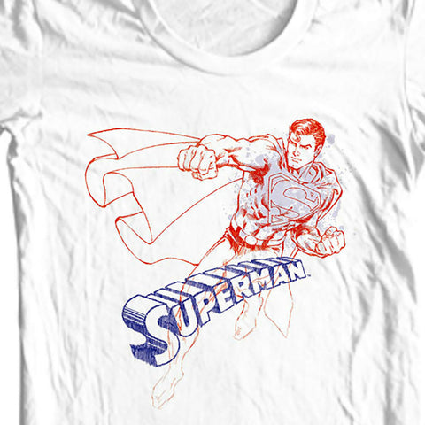 Superman with logo T-shirt DC comics justice league man of steel tee shirt 