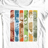 Justice League T-shirt super hero distressed white cotton tee DC comics DCO109