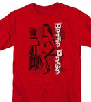 Bettie Page T-shirt Lamp classic fit cotton graphic red tee PAG627