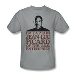 Star Trek Captain Jean Luc Picard T-shirt Enterprise 100% cotton tee CBS537