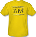 Taxi T-shirt retro 70s 80s TV land 100% cotton graphic yellow tee 