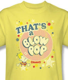 Thats Blow Pop T-shirt retro 1980s yellow distressed cotton graphic tee  Charms graphic tee for sale