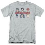 Justice League DC Heroes T-shirt Batman Superman superfriends grey cotton DCO819