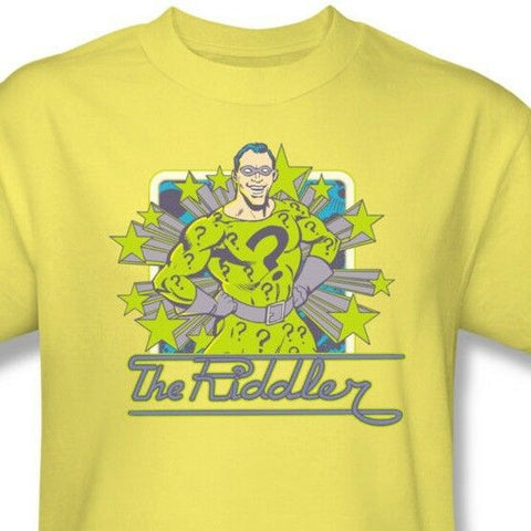 The Riddler T shirt retro Batman retro Silver Age DC Comics villain yellow comics graphic tee