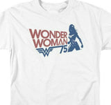 Wonder Woman silhouette t-shirt 75th anniversary dc comics graphic tee JLA711