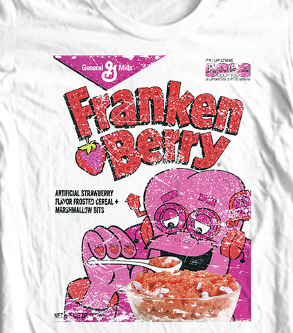 FrankenBerry box T-shirt Monster Cereal Boo-Berry Chocula retro 80s cotton tee