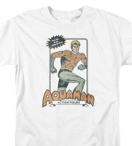 Aquaman T-shirt DC Comics mens adult regular fit cotton graphic tee DCO866
