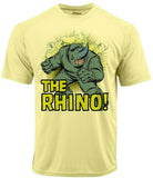 The Rhino Dri Fit graphic T shirt moisture wicking retro Marvel comics Sun Shirt
