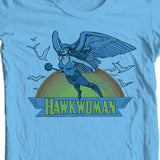 Hawkwoman T-shirt men's classic fit blue cotton graphic printed tee DC DCO183
