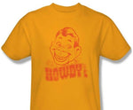 Howdy Doody T-shirt retro vintage TV show 100% cotton graphic printed gold tee