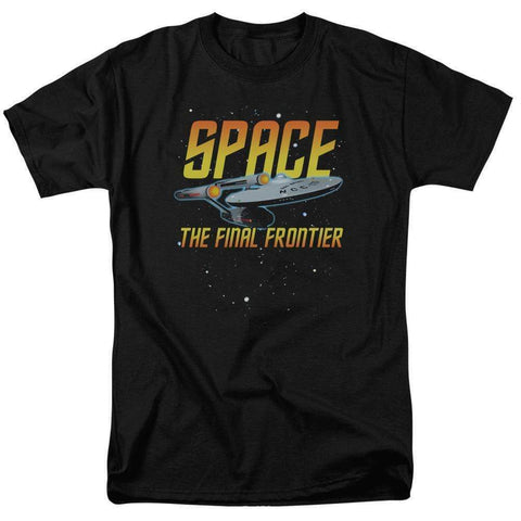 Star Trek Space The Final Frontier USS Enterprise graphic t-shirt throwback design tshirt for sale