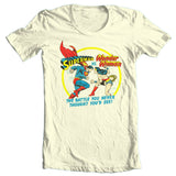 Superman vs Wonder Woman T Shirt retro nostalgic DC Comics graphic tee Justice League Super Friends retro vintage style