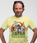 The Invaders T Shirt 1970s vintage WWII Marvel Comics Union Jack graphic tee Spitfire Human Torch Captain America 