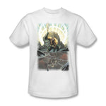Aquaman T-shirt DC Comics men's regular fit white graphic tee JLA330