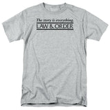 Law and Order Graphic Tee Shirt TV Show gray t shirt  NBC228
