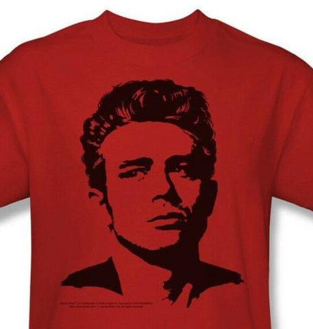 James Dean T shirt Silhouette vintage celebrity red graphic cotton tee DEA316B