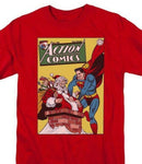 Superman T-shirt Santa Claus DC comic book Batman superhero Christmas tee cover 