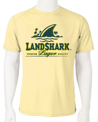 Landshark Dri Fit graphic T-shirt microfiber beach beer UPF +50 active Sun Shirt
