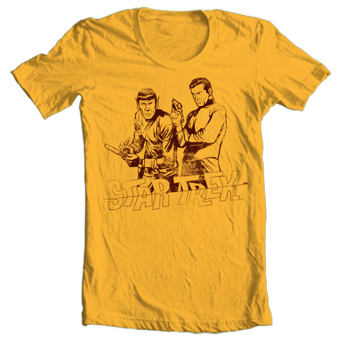 Star Trek T shirt Kirk  Spock Animated series original crew retro 70s throwback design t-shirts