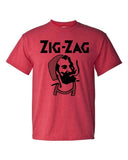 Zig-Zag retro vintage marijuana weed pot graphic tee shirt for sale 70s 80s