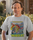 The Invaders T-Shirt Spit Fire Bucky Barnes Sub Mariner 1970s comic books Captain America Silver Agegraphic tee 