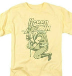 Green Arrow T-shirt retro 80s DC comic book cartoon superhero yellow tee DCO801