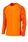 Sun Protection Long Camo Sleeve Dri Fit Neon Orange sunshirt  base layer SPF 50+