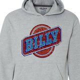 Billy Beer Hoodie retro vintage style distressed print grey graphic tee shirt
