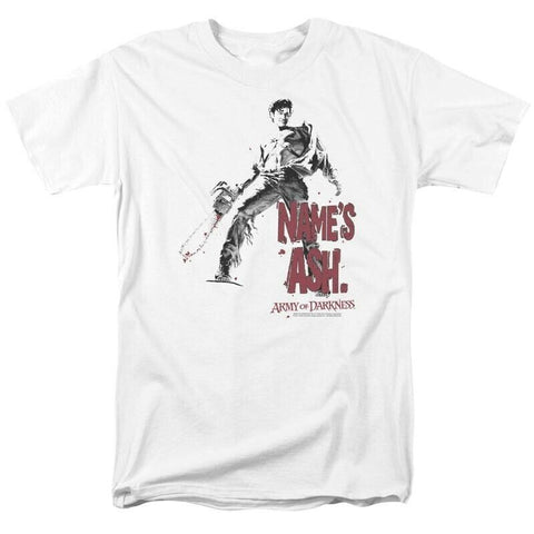 Army of Darkness T-shirt Ash men's adult regular fit graphic white tee MGM104