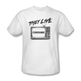 They Live retro sci fi white t-shirt 1980s graphic tee