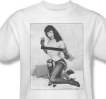 Bettie Page t-shirt cotton tee vintage pin-up girl movie star PAG656