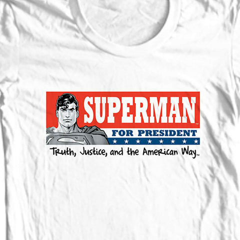 Superman For President T-shirt DC comic justice league man of steel tee
