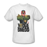 Judge Dredd T-shirt I Am Law Free Shipping comic cotton graphic white tee JD102
