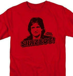 Mork & Mindy Shaz-bot T-shirt retro 70s classic tv show Robin Williams CBS891Red