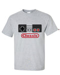 Nintendo Classic controller T-shirt vintage style distressed heather grey tee