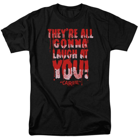 Carrie T-shirt Laugh At You Stephen King adult regular fit graphic tee MGM321