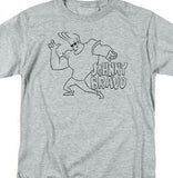 Johnny Bravo T-shirt cartoon network Retro 90's heather gray graphic tee CN465