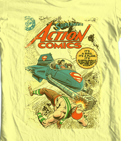 Superman Supermobile T shirt old vintage DC Action Comics graphic tee 