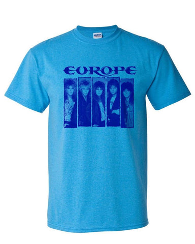 Europe T-shirt Heavy metal rock retro 80's adult regular fit graphic tee