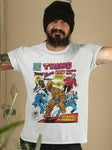 The Thing Wonderman Nick Fury Beast Ms Marvel Gathering of Heroes Marvel Comics retro 80s graphic tee