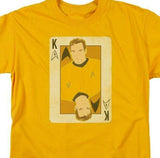 Star Trek Captain James Kirk playing card face emblem graphic tee CBS1421