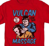 Star Trek t-shirt Kirk and Spock Vulcan Massage graphic tee for sale