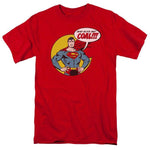 Superman T-shirt Bad Guys Get Coal DC comic book Christmas tee