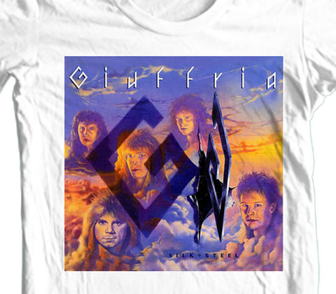 Giuffria Silk & Steel t-shirt 80's retro heavy glam metal cotton graphic tee
