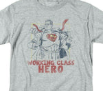 Superman T-shirt Working class hero retro DC comics distressed tee Justice League
