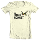 The Green Hornet logo tan T-shirt vintage style comic book TV show Bruce Lee