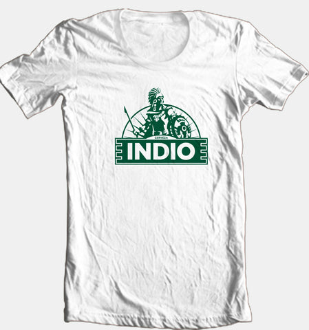 Indio Cervesa T-shirt beer bar Mexican 100% cotton graphic white cotton tee