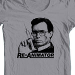Re-Animator T-shirt Herbert West retro horror film 80s 100 % cotton graphic tee